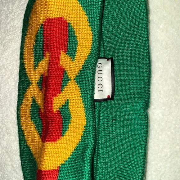 Gucci Vibrant Green Headband with Red and Yellow Accents - Picture 2 of 2